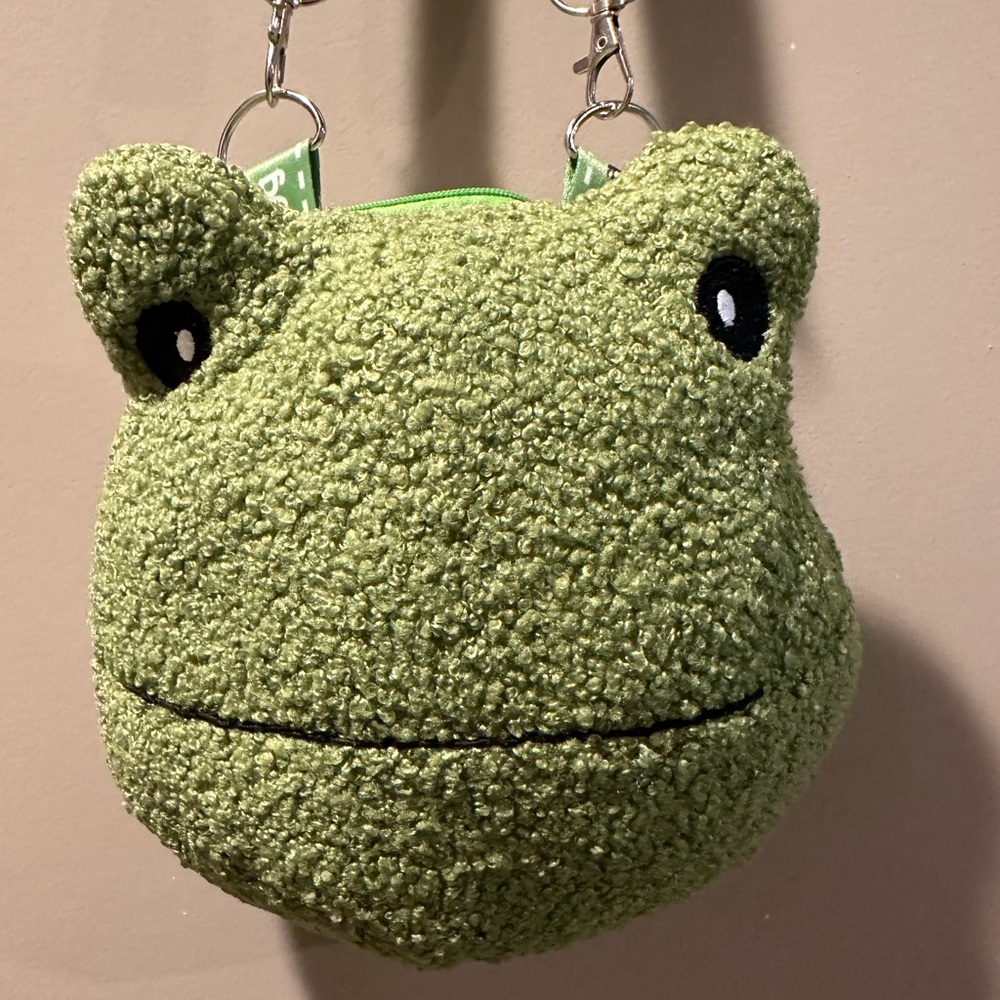 Green Frog Plush Bag